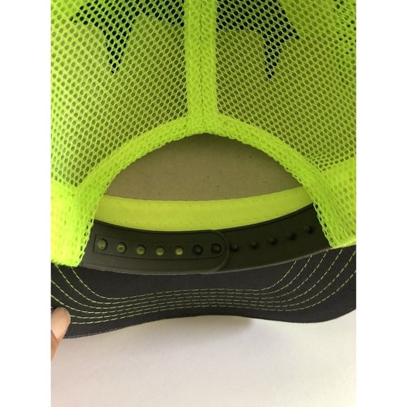 John Deere Trucker Hat Gray/ Bright Yellow Mesh OSFA SnapBack Embroidered - Picture 5 of 7